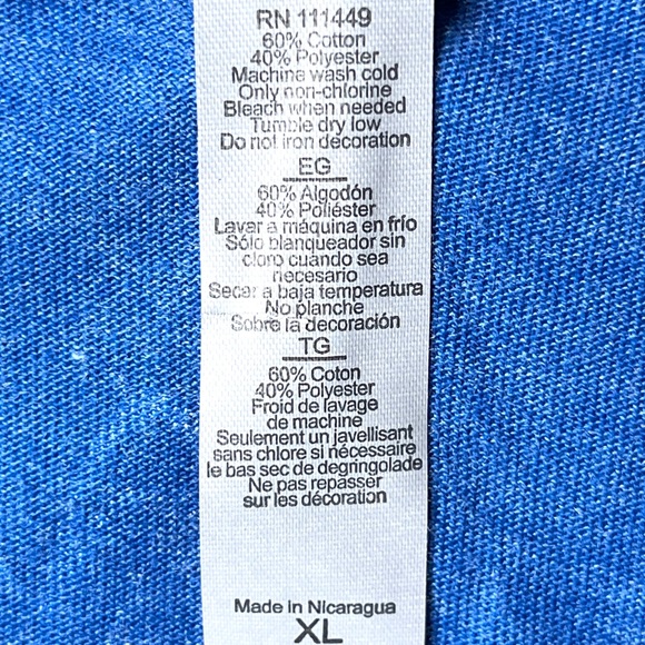 Neon Museum Blue Men’s T-Shirt with Yellow Duck Graphic - Picture 6 of 6